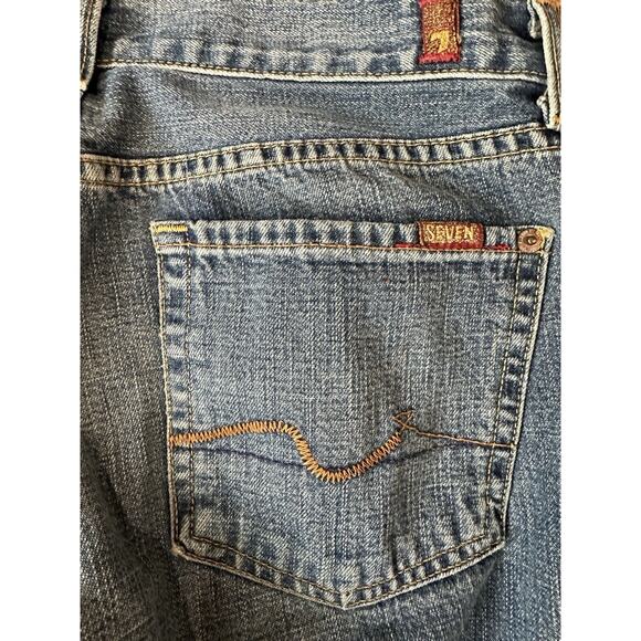 Seven For All Mankind Bootcut Flared Vintage Wash Jeans Sz 27 - Picture 8 of 9